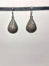 Large diamond pave drop earrings - abigailheche